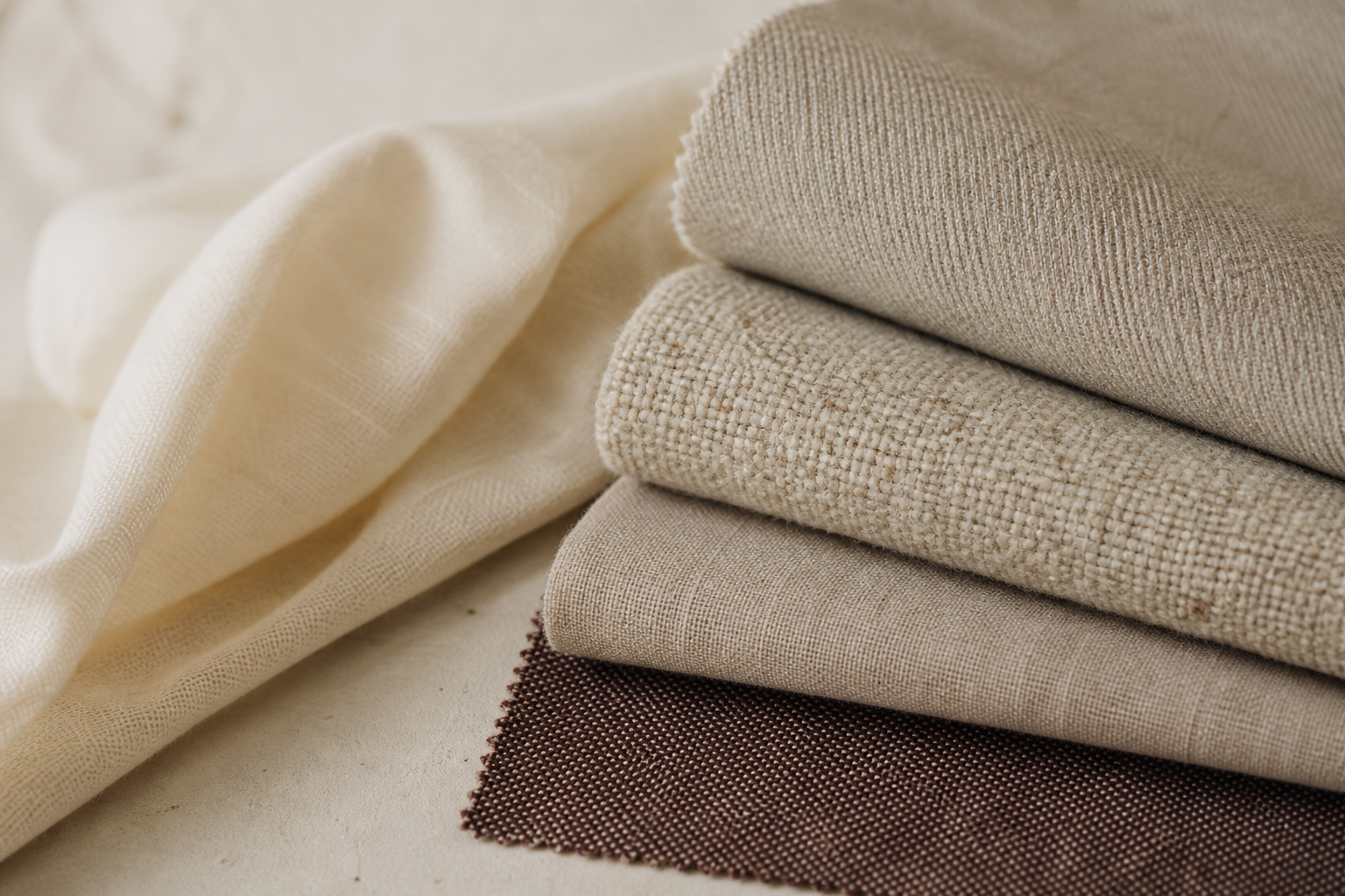 Layered premium textile samples